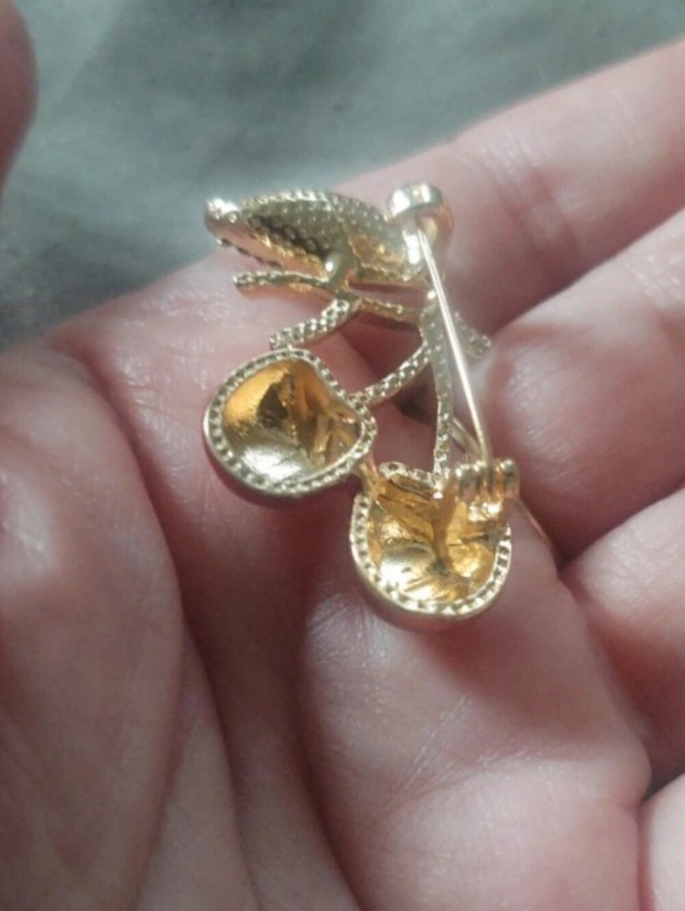 Decorative Cherry Pin Brooch - Picture 2 of 4